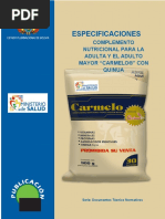 Especificaciones Tecnicas Carmelo Con Quinua-Abril 2019