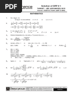 Mathematics: Solution of DPP # 1