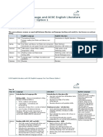 GCSE English Language and GCSE English Literature Two Year Planner - Option 1