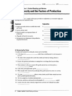 Chapter 1 Scarcity and The Factors of Production Homework