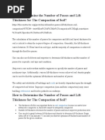 How To Determine The Number of Passes and Lift Thickness For The Compaction of Soil?