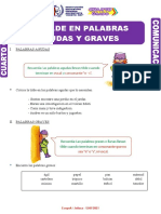 3.la Tilde en Palabras Agudas y Graves para Cuarto Grado de Primaria