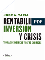 José A. Tapia Granados - Rentabilidad, Inversión y Crisis Teorías Económicas y Datos Empíricos