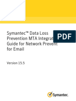 Symantec™ Data Loss Prevention MTA Integration Guide For Network Prevent For Email