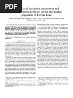 Influence of Specimen Preparation and Nanoindentation Protocol On The Mechanical Properties of Bovine Bone