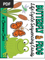 LifeCycleSequencingCardsFREEButterflyandFrog 1