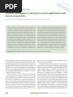 Artificial Intelligence in Dentistry Current Applications and Future Perspectives