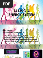 Lesson 1 Energy System