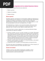 Ensayo Sobre La Importancia de Los Estados Financieros Básicos