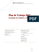 Plan de Trabajo 2017 Sociedad Caballeros y Damas