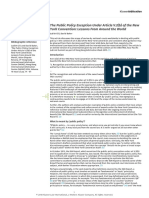 Gill Baker The Public Policy Exception Under Article V.2 (B) of The New York Convention: Lessons From Around The World