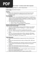 Blood Components Lesson Plan PDF Free