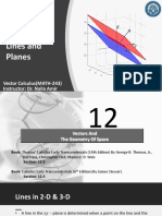 Lecture # 4 (Lines, Planes and Quadratic Surfaces)