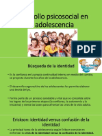 Desarrollo Psicosocial en La Adolescencia