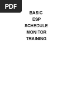 Basic ESP Schedule Monitor Training