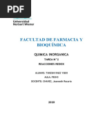 Tarea Quimica Inorganica Takeshi Raez Yseki FUNCIONES REDOX