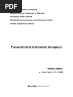 Planeacion de La Distribucion Del Espacio