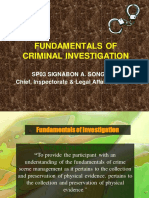 Fundamentals of Criminal Investigation: Sp03 Signabon A. Songday Chief, Inspectorate & Legal Affairs Section