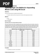 Applying High-Low Method in Separating Mixed Costs Using MS Excel