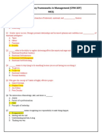 07 Contemporary Frameworks in Management MCQ 1