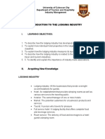 Fundamentals in Lodging Operation Chapter 1