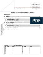 Insulation Resistance Measurement: List of Content