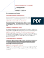 La Resonancia y Periodo en Las Estructuras y Materiales