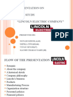 Presentation On Case Study "Lincoln Electric Company"