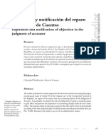 Caducidad y Notificación Del Reparo en El Juicio de Cuentas