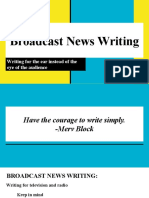 Broadcast News Writing