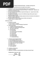 Experimental Statisticsbriefcourseoutline 1