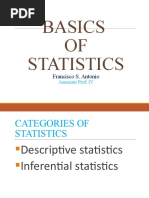 Basics OF Statistics: Francisco S. Antonio