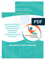 Guia Tecnica para La Elaboracion de La Prueba Escrita de Aprendizajes Esperados Final