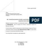 Carta de Perfil de Tutor