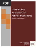 Ley Penal de Proteccion A La Actividad Ganadera