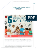 5 Essential Elements of An Inclusive Learning Environment - Brookes Blog