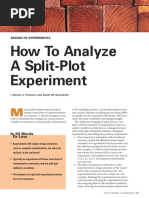 How To Analyze A Split-Plot Experiment: Design of Experiments