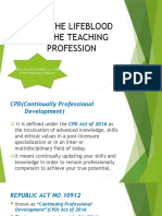 Why Does The CPD Consider As A Lifeblood of The Teaching Profession?