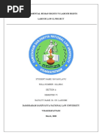 Fundamental Human Rights Vs Labour Rights Labour Law-Ii, Project