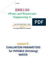 Lesson 3 - Evaluation Parameters For Potable Water