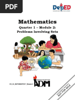 Mathematics: Quarter 1 - Module 2: Problems Involving Sets