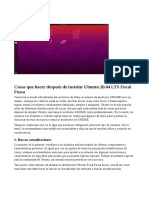 Ud1.9.4 Cosas Que Hacer Despues de Instalar Ubuntu 20.04