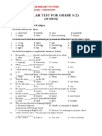 Regular Test For Grade 5 (2) : (45 MINS)