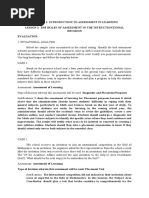 Chapter 1: Introduction To Assessment in Learning Lesson 2: The Roles of Assessment in The Intructiontional Decision Evaluation