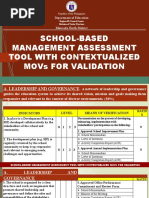 School Based Management Assessment Tool With Contextualized Movs For Validation 1