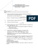 Universidad Peruana Unión Departamento de Matemática, Física y Estadística Examen Parcial - Unidad 1