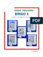 Bingo 1 Responder Preguntas Tarjetas Con Todas Las Respuestas