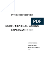 KSRTC Central Works Pappanamcode: Internship Report