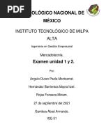 Examen de Mercadotecnia