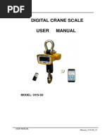 Digital Crane Scale User Manual: Model: Ocs-S9